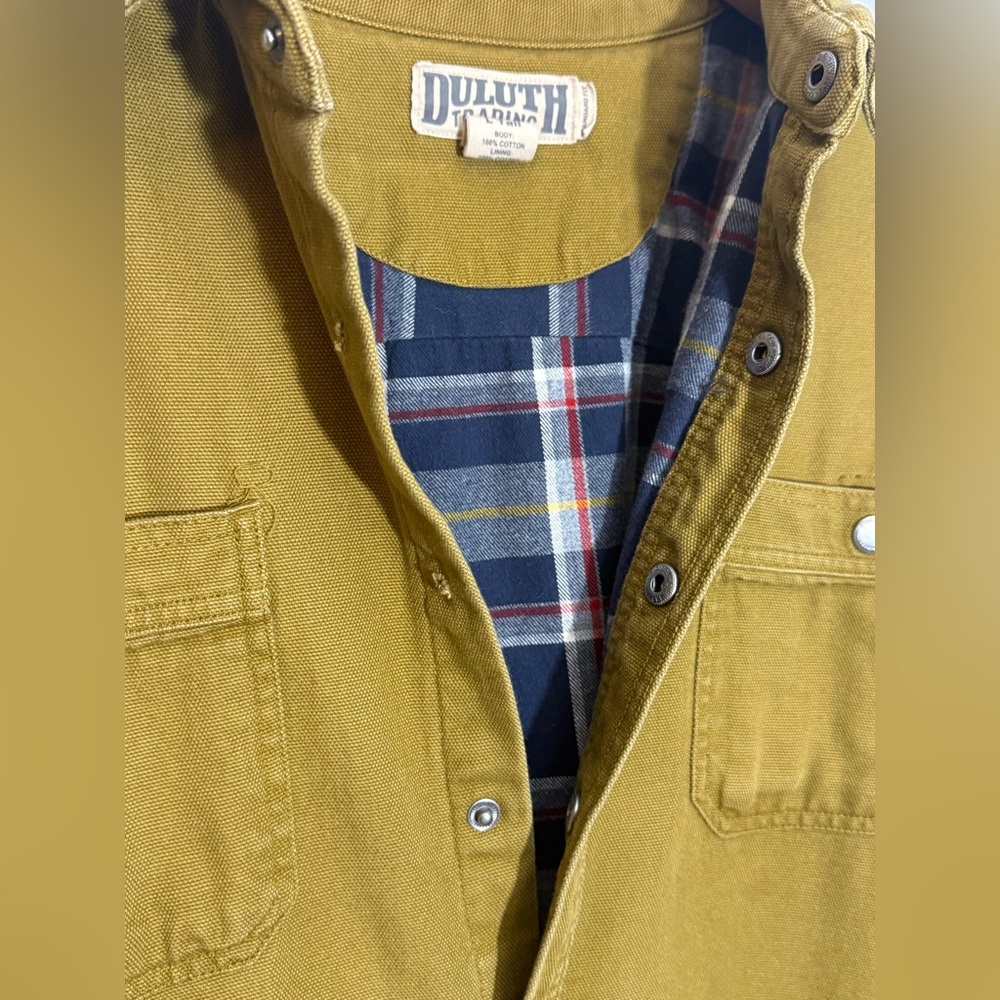 Duluth Trading Co Flannel Lined Work Jacket | L Tall - Picture 3 of 5